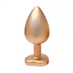 Gleaming Love Pearl Gold Butt Plug Large