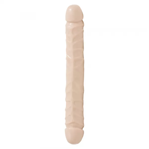 Jr Veined Double Header 12 Inch Bender Dong Flesh Pink