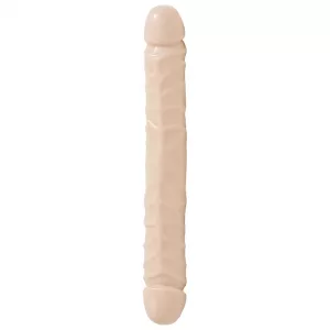 Jr Veined Double Header 12 Inch Dong Flesh Pink