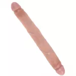 King Cock 12 Inch Slim Double Dildo Flesh