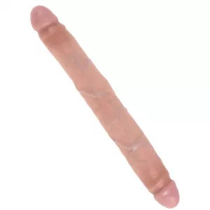 King Cock 12 Inch Slim Double Dildo Flesh