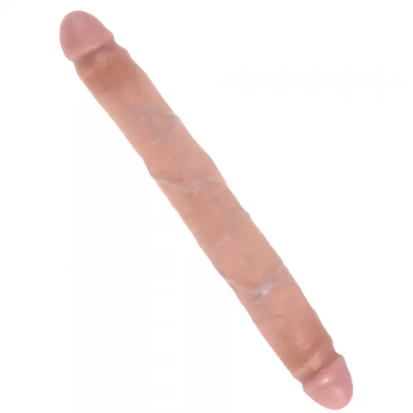 King Cock 12 Inch Slim Double Dildo Flesh