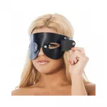 Leather Blindfold With Detachable Blinkers