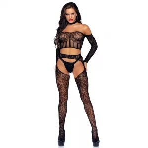 Leg Avenue Top and Suspender Set UK 6 to 12