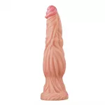 Lovetoy 9.5 Inch Dual Layered Silicone Cock Flesh Pink