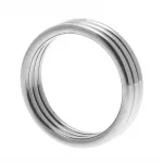 Master Series Echo Stainless Steel Triple Cock Ring ML