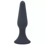 Medium Classic Black Silicone Butt Plug