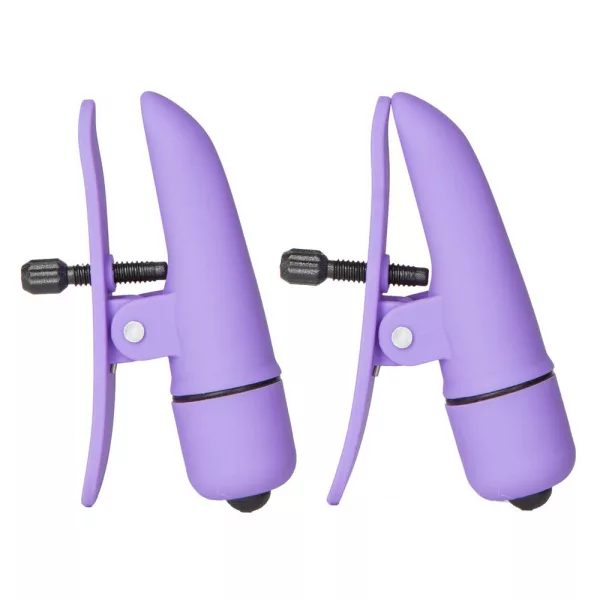 Nipplettes Vibrating Adjustable Purple Nipple Clamps