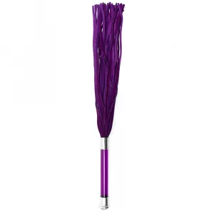 Purple Suede Flogger With Glass Handle And Crystal