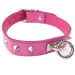 Rouge Garments Pink Studded O-Ring Studded Collar