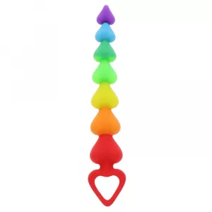 ToyJoy Rainbow Heart Anal Beads