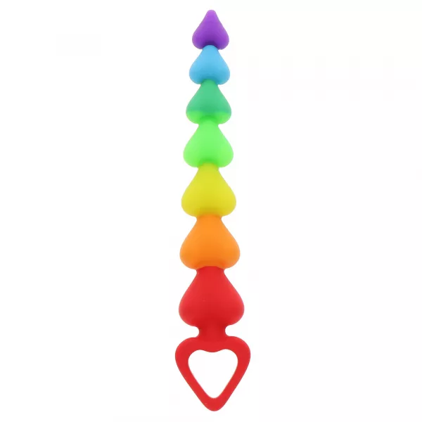 ToyJoy Rainbow Heart Anal Beads