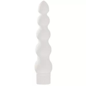 White Nights 7 Inch Ribbed Anal Vibrator