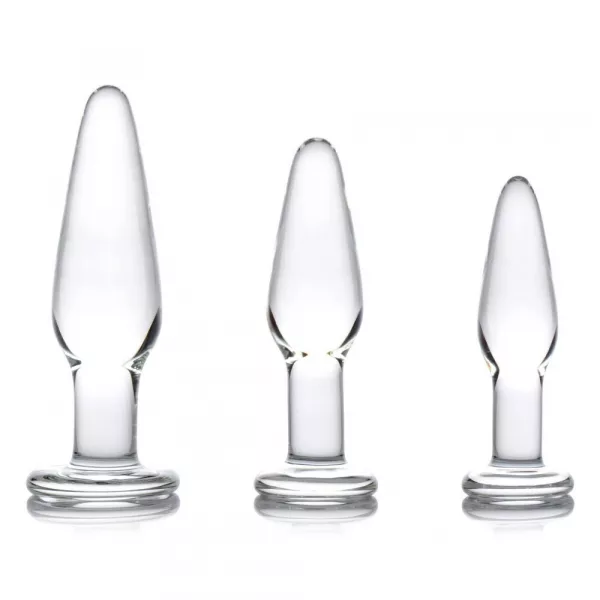 XR Dosha 3 Piece Glass Anal Plug Kit