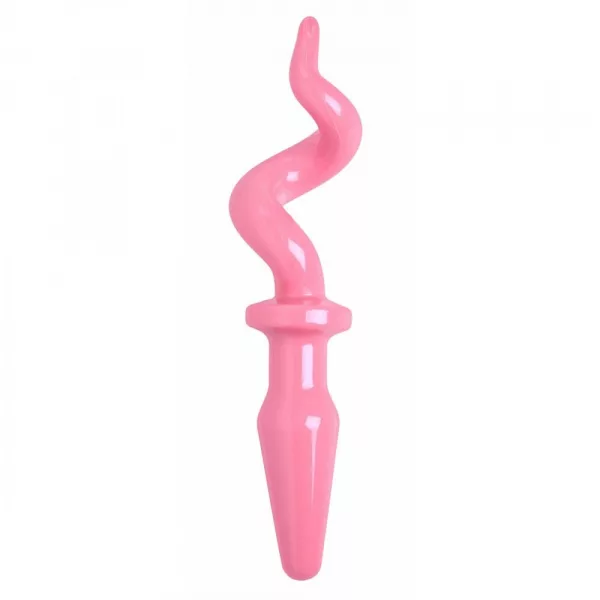 XR Pig Tail Pink Butt Plug